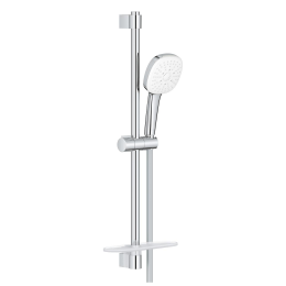 Душевой гарнитур GROHE Tempesta Cube 110 с мыльницей, 3 режима струи, душевая штанга 600 мм, 7,4 л/мин, хром (27576003/U1), уцененный товар
