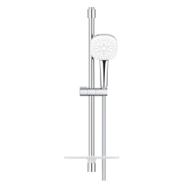 Душевой гарнитур GROHE Tempesta Cube 110 с мыльницей, 3 режима струи, душевая штанга 600 мм, 7,4 л/мин, хром (27576003/U1), уцененный товар