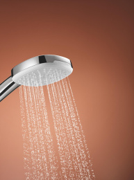 Душевой гарнитур GROHE Tempesta Cube 110 с мыльницей, 3 режима струи, душевая штанга 600 мм, 7,4 л/мин, хром (27576003/U1), уцененный товар