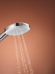 Душевой гарнитур GROHE Tempesta Cube 110 с мыльницей, 3 режима струи, душевая штанга 600 мм, 7,4 л/мин, хром (27576003/U1), уцененный товар