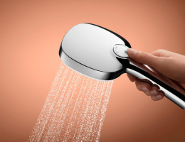 Душевой гарнитур GROHE Tempesta Cube 110 с мыльницей, 3 режима струи, душевая штанга 600 мм, 7,4 л/мин, хром (27576003/U1), уцененный товар