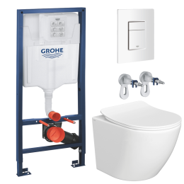 Комплект инсталляции GROHE 38772SH0 с унитазом AQUAme AQM2002PRO и сиденьем с микролифтом (NW0178)