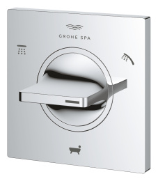 Внешняя часть переключателя потоков GROHE Allure на 3 положения, хром (19590001)