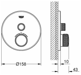 Готовый комплект GROHE Grohtherm SmartControl (SC0001)
