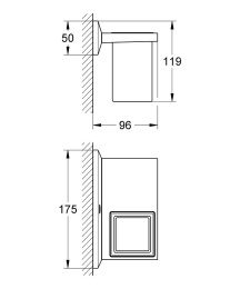 Стакан для зубных щеток с держателем и полочкой GROHE Allure Brilliant, хром (40503000)