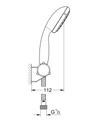 Душевой набор GROHE Tempesta 100, 2 режима, 1750 мм, 5,6 л/мин, хром (2760110E)