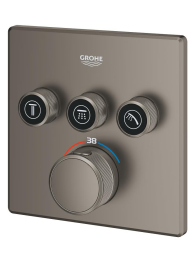 Внешняя часть термостата для душа GROHE Grohtherm SmartControl на 3 потребителя, сатиновый графит (29126MG0)