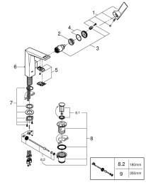Смеситель для раковины GROHE Allure Brilliant, хром (23109000)
