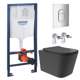 Комплект инсталляции GROHE Rapid SL NW0145/S с унитазом Aqueduto MACIO Plus MACT0240 и раковиной Aqueduto ESPIRAL D400 ESP0140 (NW0437)