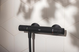 Термостат для душа GROHE Precision Start внешнего монтажа, матовый черный (345942430)