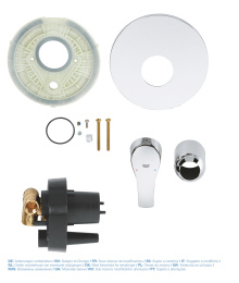 Смеситель для душа GROHE Eurosmart скрытого монтажа, в комплекте с монтажной частью, хром (33556002)