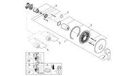 Смеситель для душа GROHE Eurosmart скрытого монтажа, в комплекте с монтажной частью, хром (33556002)