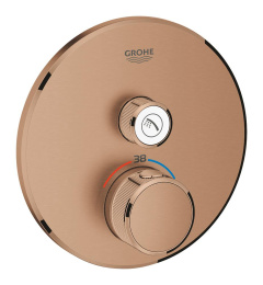 Внешняя часть термостата для душа GROHE Grohtherm SmartControl на 1 потребителя, теплый заказ матовый (29118DL0)