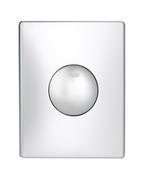 Панель смыва для унитаза GROHE Skate для вертикального и горизонтального монтажа с 1 режимом смыва, матовый хром (38573P00)