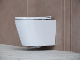 Подвесной унитаз Ceramicanova Балеарика безободковый, белый (CN6000)