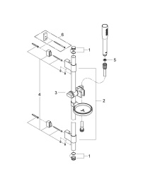 Душевой гарнитур GROHE Euphoria Cosmopolitan Stick с мыльницей, 1 режим струи, душевая штанга 900 мм, 9,5 л/мин, хром (27368000)