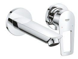 Смеситель для раковины GROHE BauLoop в комплекте с монтажной частью, хром (20289001)