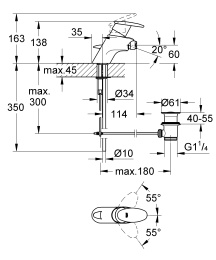 Смеситель для биде GROHE Taron, S-size, хром (33227000)