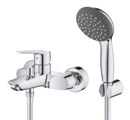 Смеситель для ванны GROHE Start QuickFix, с душевым гарнитуром, хром (23413002)