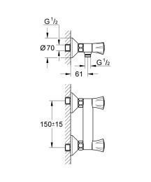 Смеситель для душа GROHE Costa L, хром (26330001)
