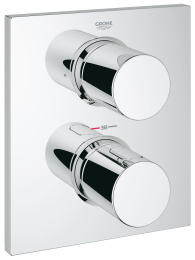 Внешняя часть термостата для ванны GROHE Grohtherm F на 2 потребителя, хром (27618000)