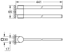 Набор аксессуаров GROHE Selection, фантомный черный (NA0005)