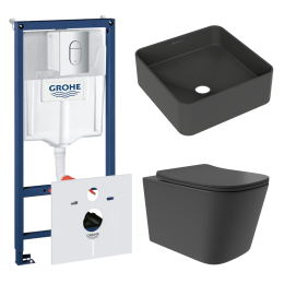 Комплект инсталляции GROHE Rapid SL NW0145/S с унитазом Aqueduto MACIO Plus MACT0240 и раковиной Aqueduto ESPIRAL ESP0340 (NW0397)