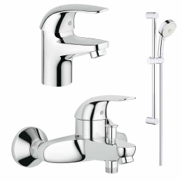 Готовый комплект для ванной комнаты GROHE Euroeco, хром (NB0003-2)