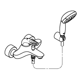 Смеситель для ванны GROHE Eurostyle, хром (3359230A)