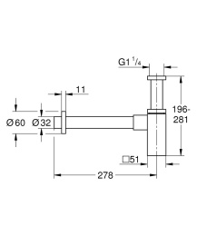 Сифон для раковины GROHE (40564AL0)