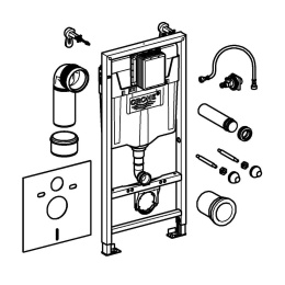 Система инсталляции для унитаза, GROHE Rapid SL 4 в 1 (38539001)