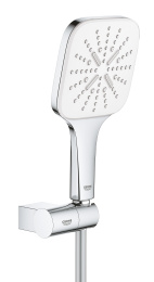 Душевой набор GROHE Rainshower SmartActive 130 Cube, 3 режима, 1500 мм, 9,5 л/мин, белая луна (26588LS0)