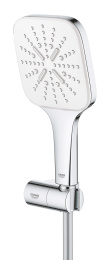 Душевой набор GROHE Rainshower SmartActive 130 Cube, 3 режима, 1500 мм, 9,5 л/мин, белая луна (26588LS0)