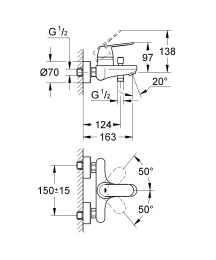 Готовый комплект для ванной комнаты GROHE Eurosmart Cosmopolitan, хром (1000179)