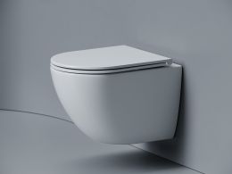 Подвесной унитаз Ceramicanova Альба безободковый, смыв Торнадо, белый (CN11005T)