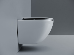 Подвесной унитаз Ceramicanova Альба безободковый, смыв Торнадо, белый (CN11005T)