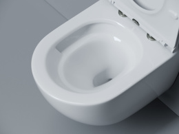 Подвесной унитаз Ceramicanova Альба безободковый, смыв Торнадо, белый (CN11005T)