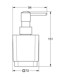 Дозатор жидкого мыла GROHE Selection Cube, хром (40805000)
