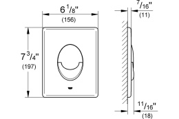 Комплект инсталляции для унитаза, GROHE Rapid SL 4 в 1 с панелью смыва Skate Air, хром (38750001)