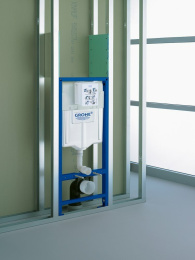 Комплект инсталляции для унитаза, GROHE Rapid SL 4 в 1 с панелью смыва Skate Air, хром (38750001)