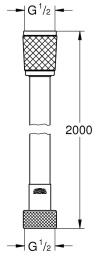 Душевой шланг GROHE Rotaflex 2000 мм, с защитой от перекручивания, хром (28413002)