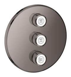 Внешняя часть переключателя потоков GROHE Grohtherm SmartControl на 3 потребителя, темный графит глянец (29122A00)