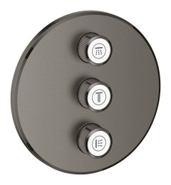 Внешняя часть переключателя потоков GROHE Grohtherm SmartControl на 3 потребителя, темный графит матовый (29122AL0)