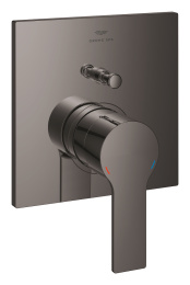 Внешняя часть смесителя для ванны GROHE Allure скрытого монтажа на 2 потребителя, квадратная, темный графит глянец (19315A01)
