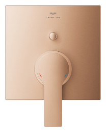Внешняя часть смесителя для ванны GROHE Allure скрытого монтажа на 2 потребителя, квадратная, теплый закат матовый (19315DL1)