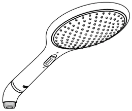 Ручной душ GROHE Rainshower Solo, 2 режима, белая луна/зеленый (27272LS0)