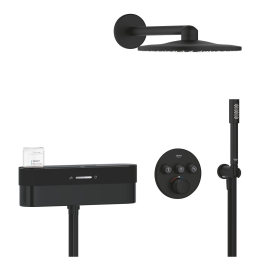 Душевая система GROHE SmartControl Purefoam с термостатом для душа, фантомный черный (105812KF00)