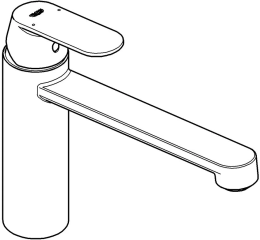 Смеситель для кухни GROHE Eurosmart Cosmopolitan, суперсталь (30193DC0)