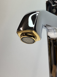 Смеситель для раковины GROHE Grandera, XL-Size, хром/золото (23313IG0/U), уцененный товар