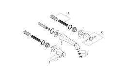 Внешняя часть смесителя для раковины GROHE Grandera, M-Size, хром/золото (20415IG0)